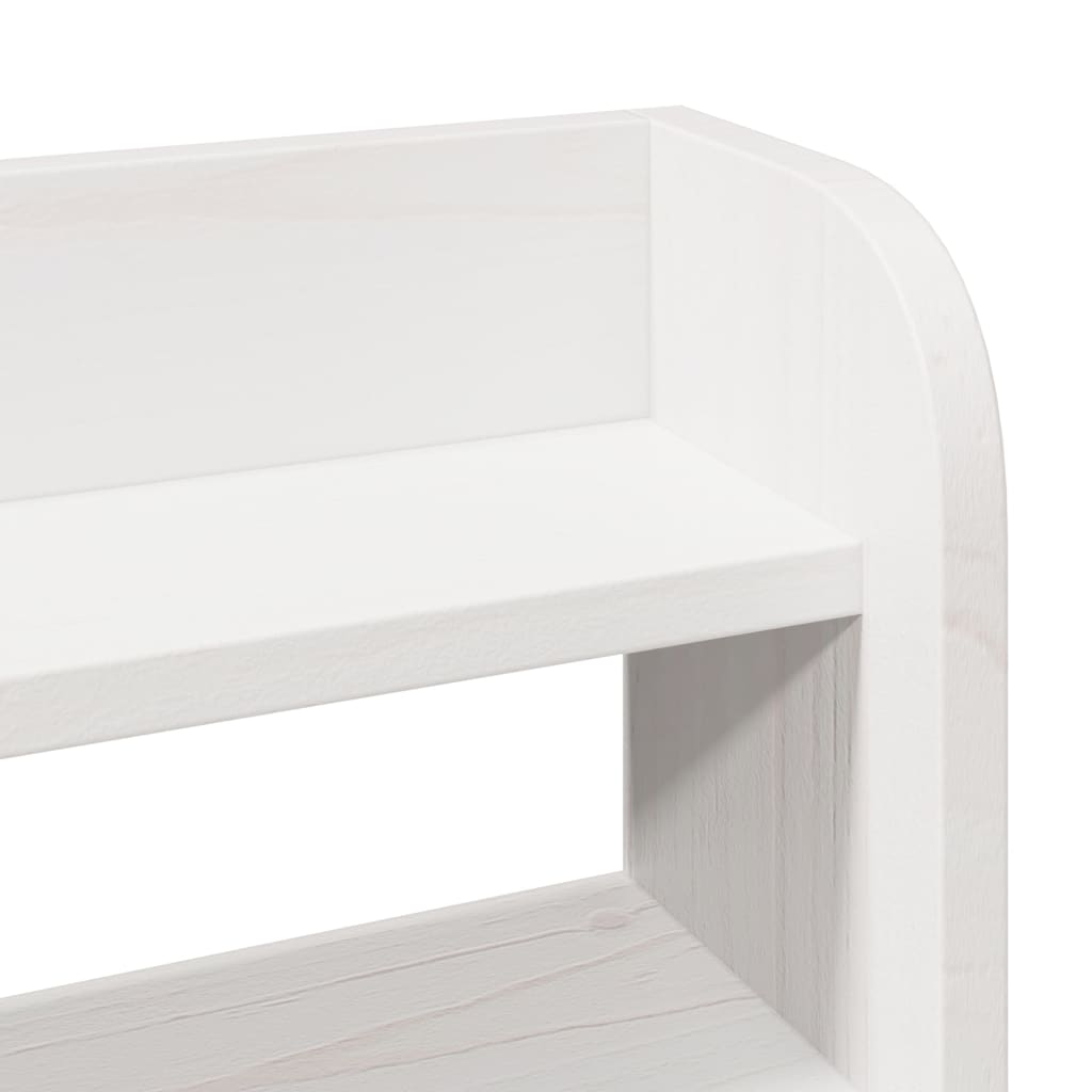 Rám Postele S Čelem Bílý 180 X 200 Cm Masivní Borovice