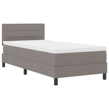 Postel S Boxspringem S Čelo Taupe 90 X 190 Cm Textil