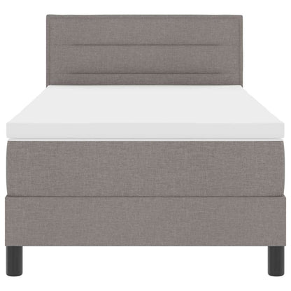Postel S Boxspringem S Čelo Taupe 90 X 190 Cm Textil