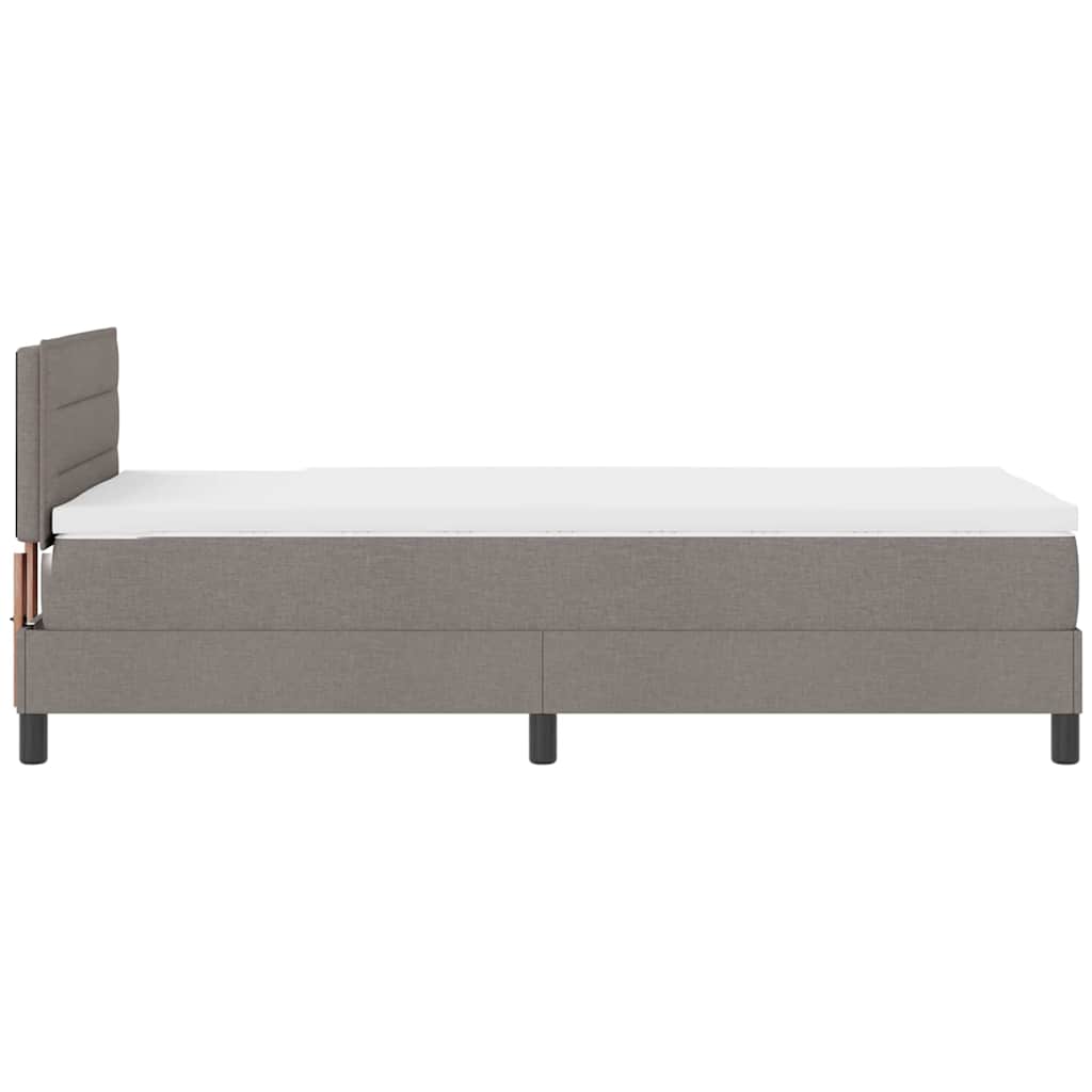 Postel S Boxspringem S Čelo Taupe 90 X 190 Cm Textil