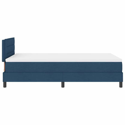 Postel S Boxspringem S Polštářem Modrá 120 X 200 Cm Textil