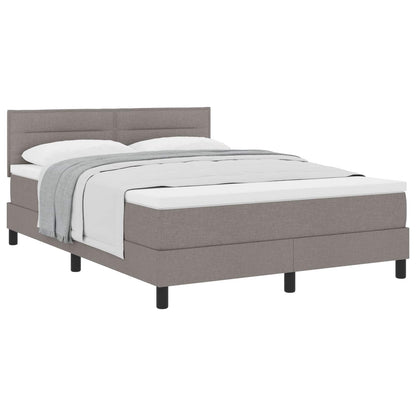 Postel S Boxspringem S Čelo Taupe 140 X 190 Cm Textil