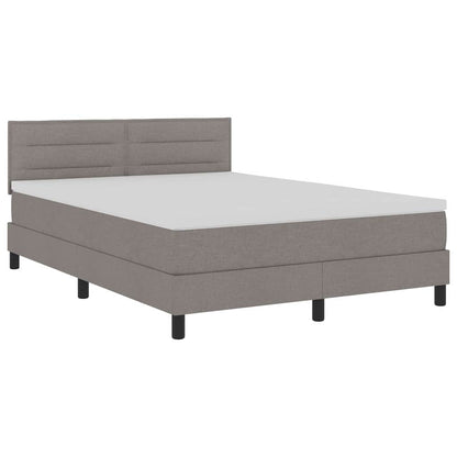 Postel S Boxspringem S Čelo Taupe 140 X 190 Cm Textil