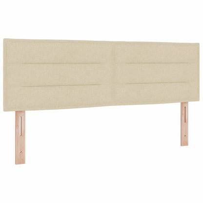Postel S Boxspringem S Polštářem Krémová 140 X 190 Cm Textil