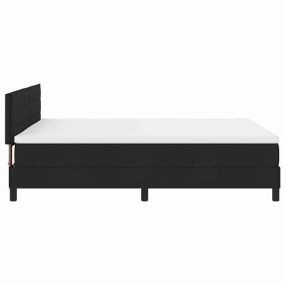 Postel S Boxspringem S Polštářem Černý 140 X 200 Cm Textil