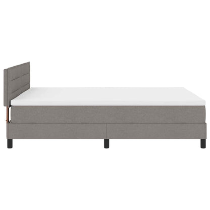 Postel S Boxspringem S Čelo Taupe 140 X 200 Cm Textil