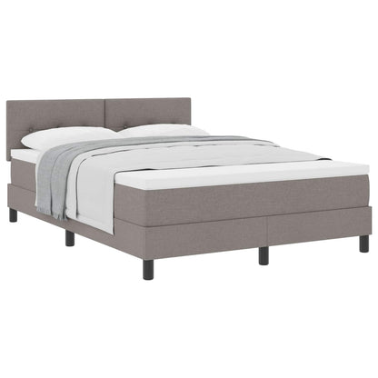 Postel S Boxspringem S Čelo Taupe 140 X 190 Cm Textil