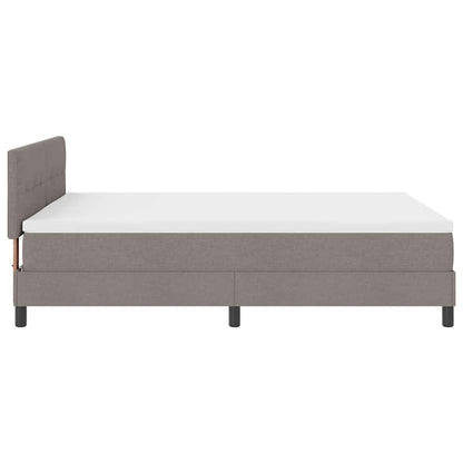 Postel S Boxspringem S Čelo Taupe 140 X 190 Cm Textil