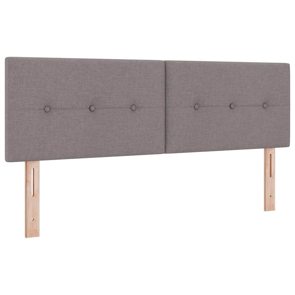 Postel S Boxspringem S Čelo Taupe 140 X 200 Cm Textil