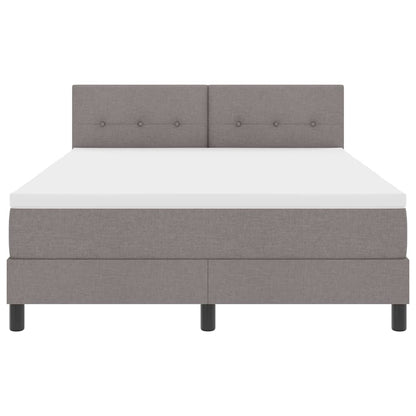 Postel S Boxspringem S Čelo Taupe 140 X 200 Cm Textil