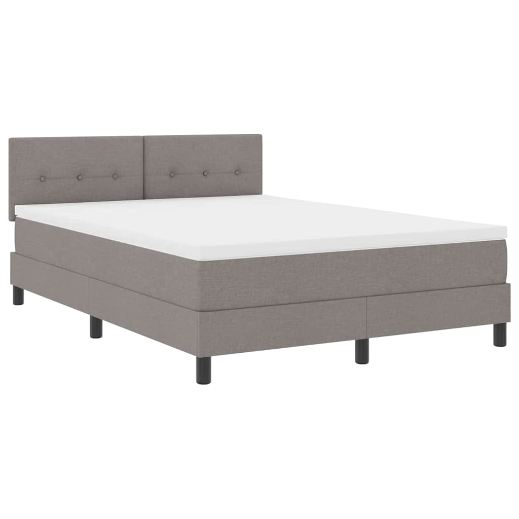 Postel S Boxspringem S Čelo Taupe 160 X 200 Cm Textil