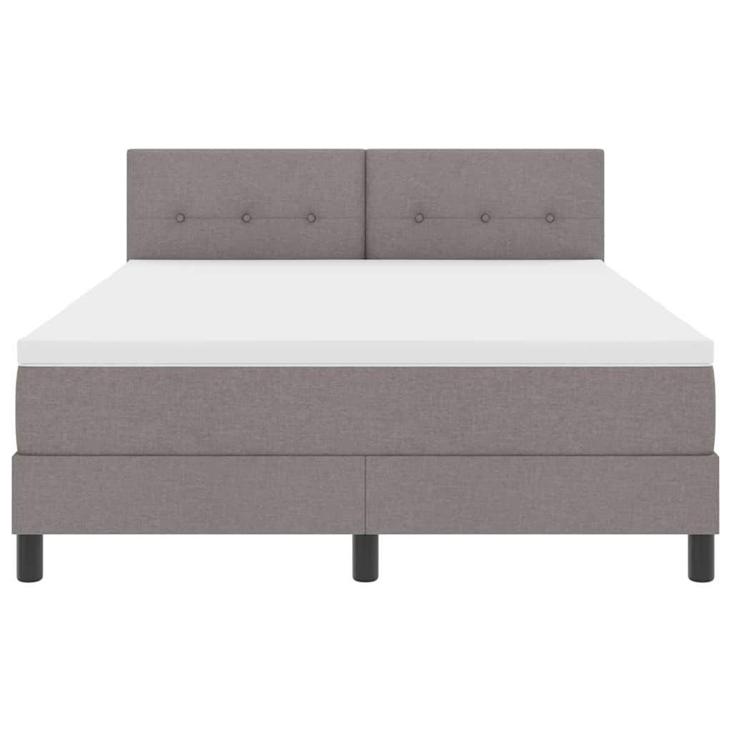 Postel S Boxspringem S Čelo Taupe 160 X 200 Cm Textil