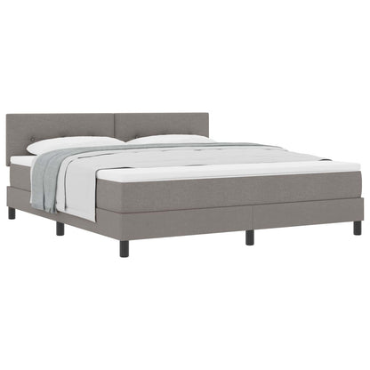 Postel S Boxspringem S Čelo Taupe 180 X 200 Cm Textil