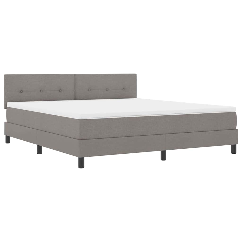 Postel S Boxspringem S Čelo Taupe 180 X 200 Cm Textil