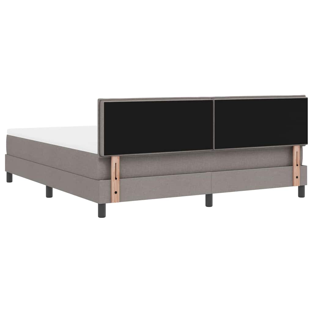 Postel S Boxspringem S Čelo Taupe 180 X 200 Cm Textil