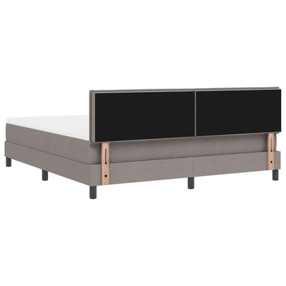 Postel S Boxspringem S Čelo Taupe 180 X 200 Cm Textil