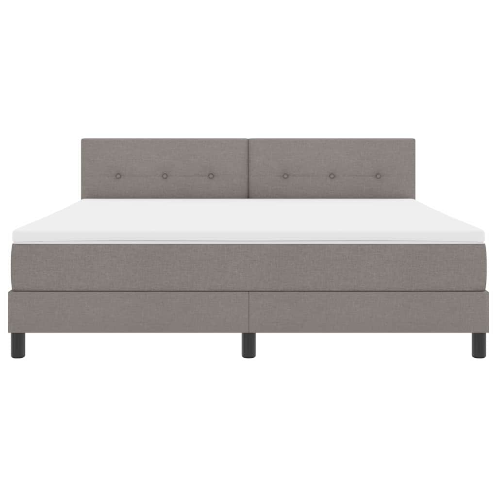 Postel S Boxspringem S Čelo Taupe 180 X 200 Cm Textil