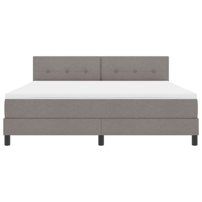 Postel S Boxspringem S Čelo Taupe 180 X 200 Cm Textil