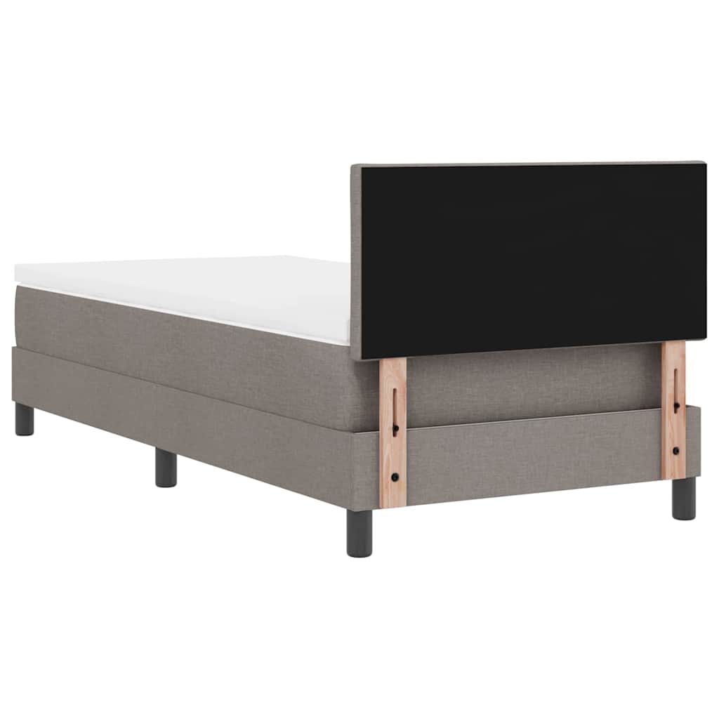 Postel S Boxspringem S Čelo Taupe 90 X 200 Cm Textil