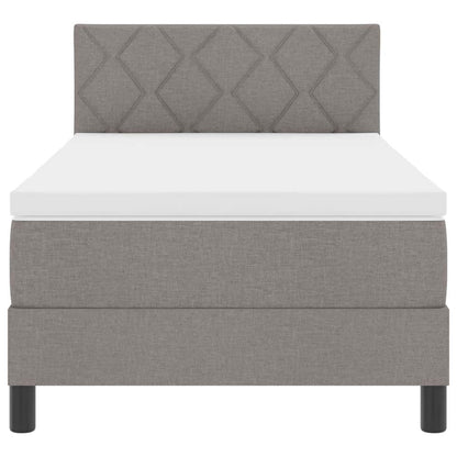 Postel S Boxspringem S Čelo Taupe 100 X 200 Cm Textil