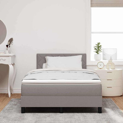 Postel S Boxspringem S Čelo Taupe 120 X 190 Cm Textil
