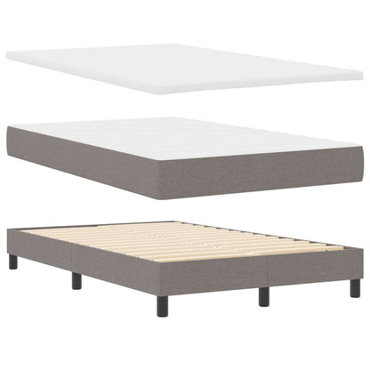 Postel S Boxspringem S Čelo Taupe 120 X 190 Cm Textil
