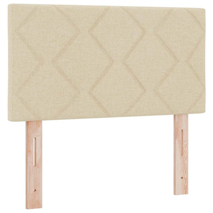 Postel S Boxspringem S Polštářem Krémová 120 X 190 Cm Textil