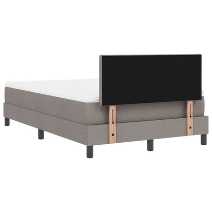 Postel S Boxspringem S Čelo Taupe 120 X 200 Cm Textil