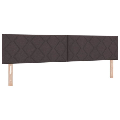 Postel S Boxspringem S Čelo Tmavě Hnědá 200 X 200 Cm Textil