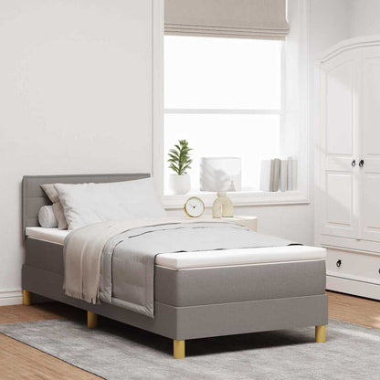 Postel S Boxspringem S Polštářem Taupe 80 X 200 Cm Textil
