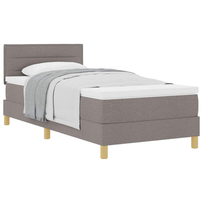 Postel S Boxspringem S Polštářem Taupe 80 X 200 Cm Textil
