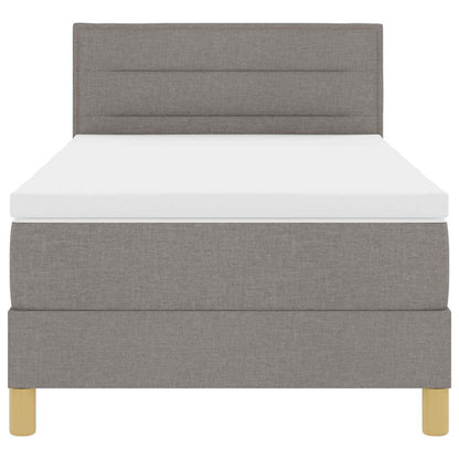 Postel S Boxspringem S Polštářem Taupe 80 X 200 Cm Textil