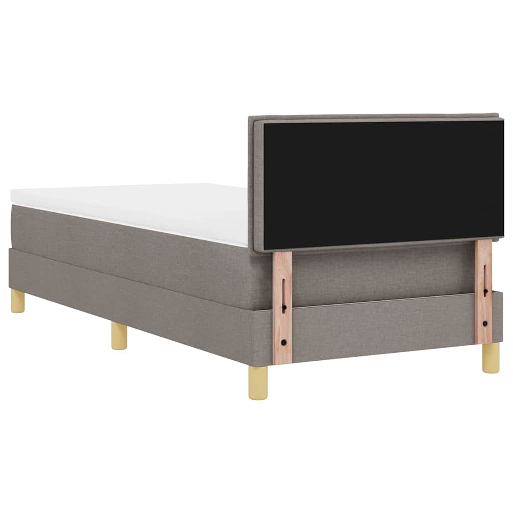 Postel S Boxspringem S Polštářem Taupe 90 X 190 Cm Textil