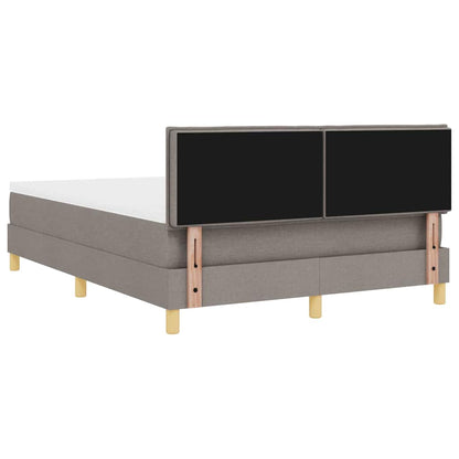 Postel S Boxspringem S Polštářem Taupe 140 X 200 Cm Textil