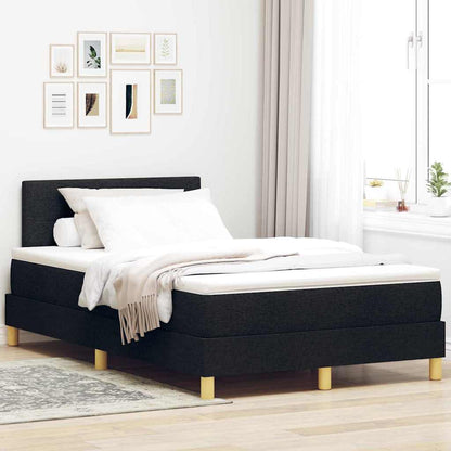 Postel S Boxspringem S Polštářem Černá 120 X 190 Cm Textil
