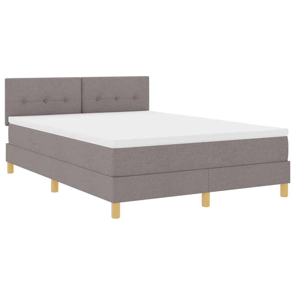 Postel S Boxspringem S Polštářem Taupe 160 X 200 Cm Textil