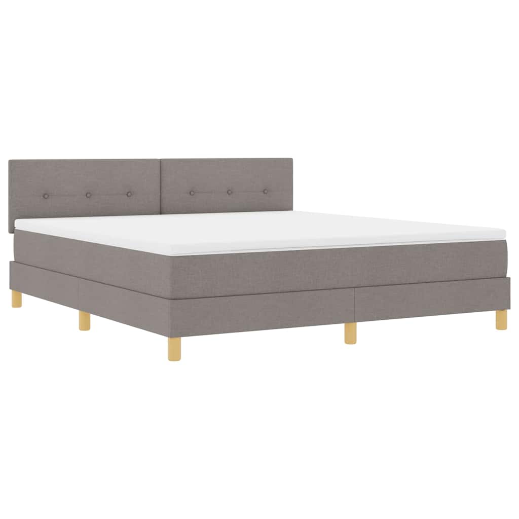 Postel S Boxspringem S Polštářem Taupe 180 X 200 Cm Textil