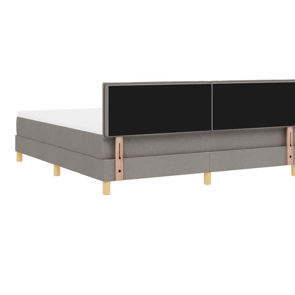 Postel S Boxspringem S Polštářem Taupe 180 X 200 Cm Textil