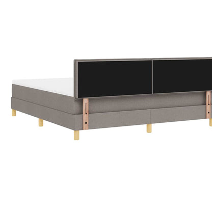 Postel S Boxspringem S Polštářem Taupe 180 X 200 Cm Textil