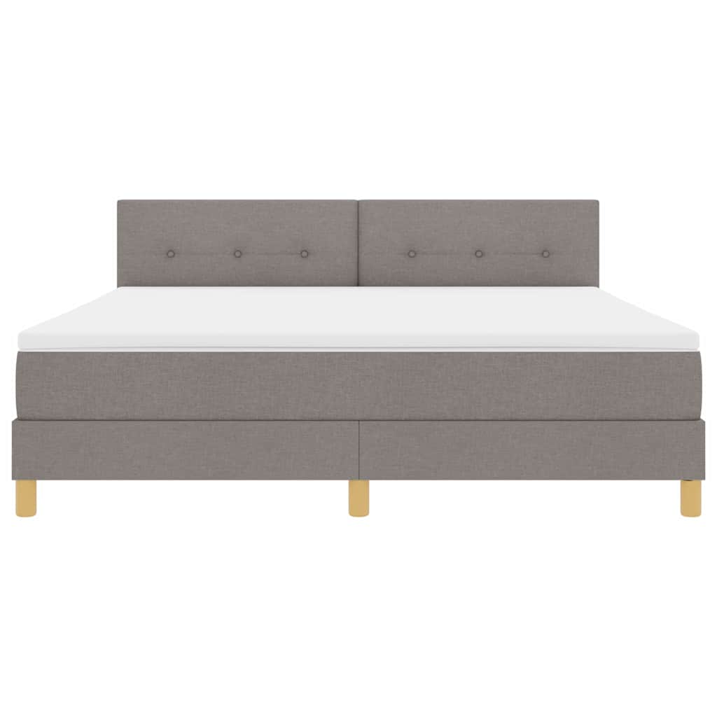 Postel S Boxspringem S Polštářem Taupe 180 X 200 Cm Textil