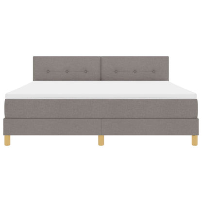 Postel S Boxspringem S Polštářem Taupe 180 X 200 Cm Textil