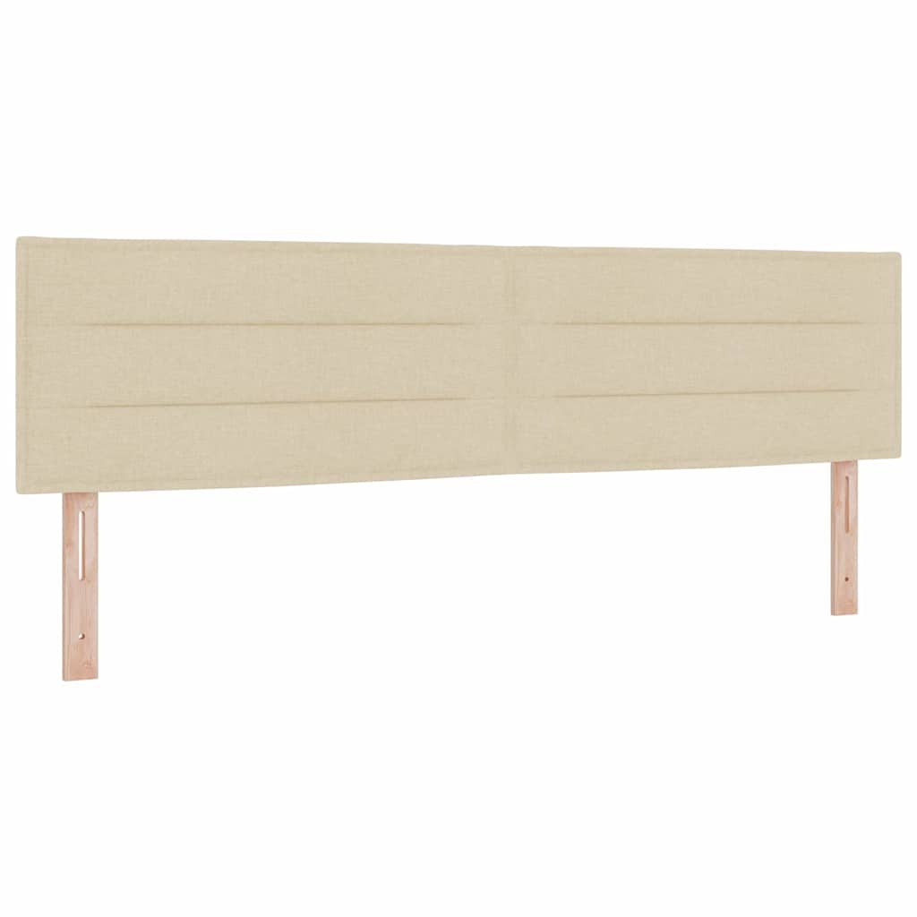 Postel S Boxspringem S Polštářem Krémová 180 X 200 Cm Textil