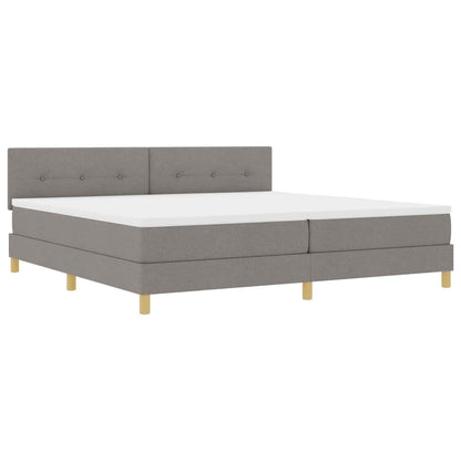Postel S Boxspringem S Polštářem Taupe 200 X 200 Cm Textil