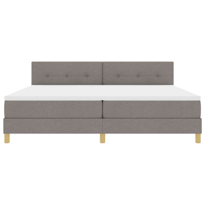 Postel S Boxspringem S Polštářem Taupe 200 X 200 Cm Textil