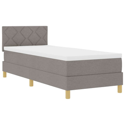 Postel S Boxspringem S Polštářem Taupe 80 X 200 Cm Textil