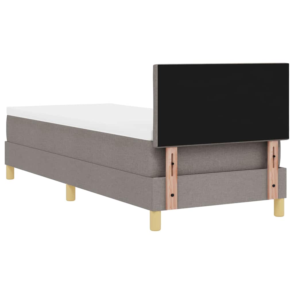 Postel S Boxspringem S Polštářem Taupe 80 X 200 Cm Textil