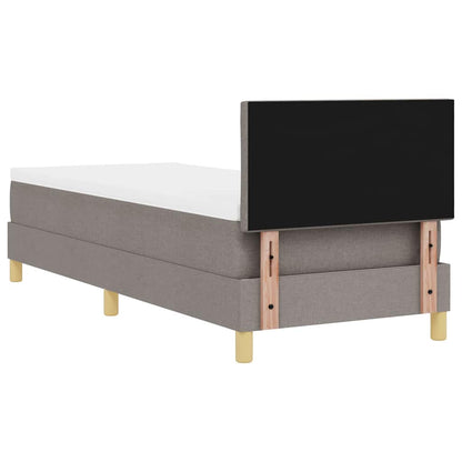 Postel S Boxspringem S Polštářem Taupe 80 X 200 Cm Textil