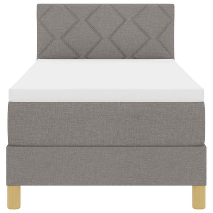 Postel S Boxspringem S Polštářem Taupe 80 X 200 Cm Textil