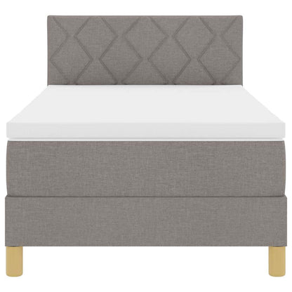 Postel S Boxspringem S Polštářem Taupe 90 X 200 Cm Textil