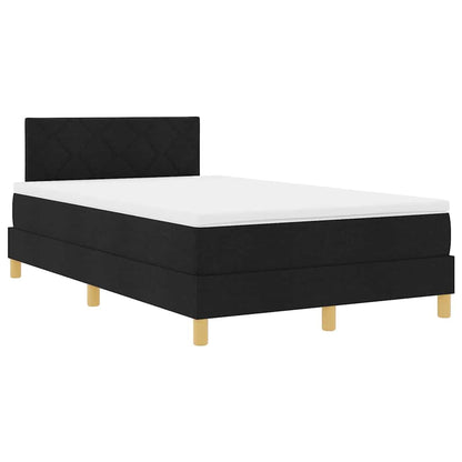 Postel S Boxspringem S Polštářem Černá 120 X 190 Cm Textil